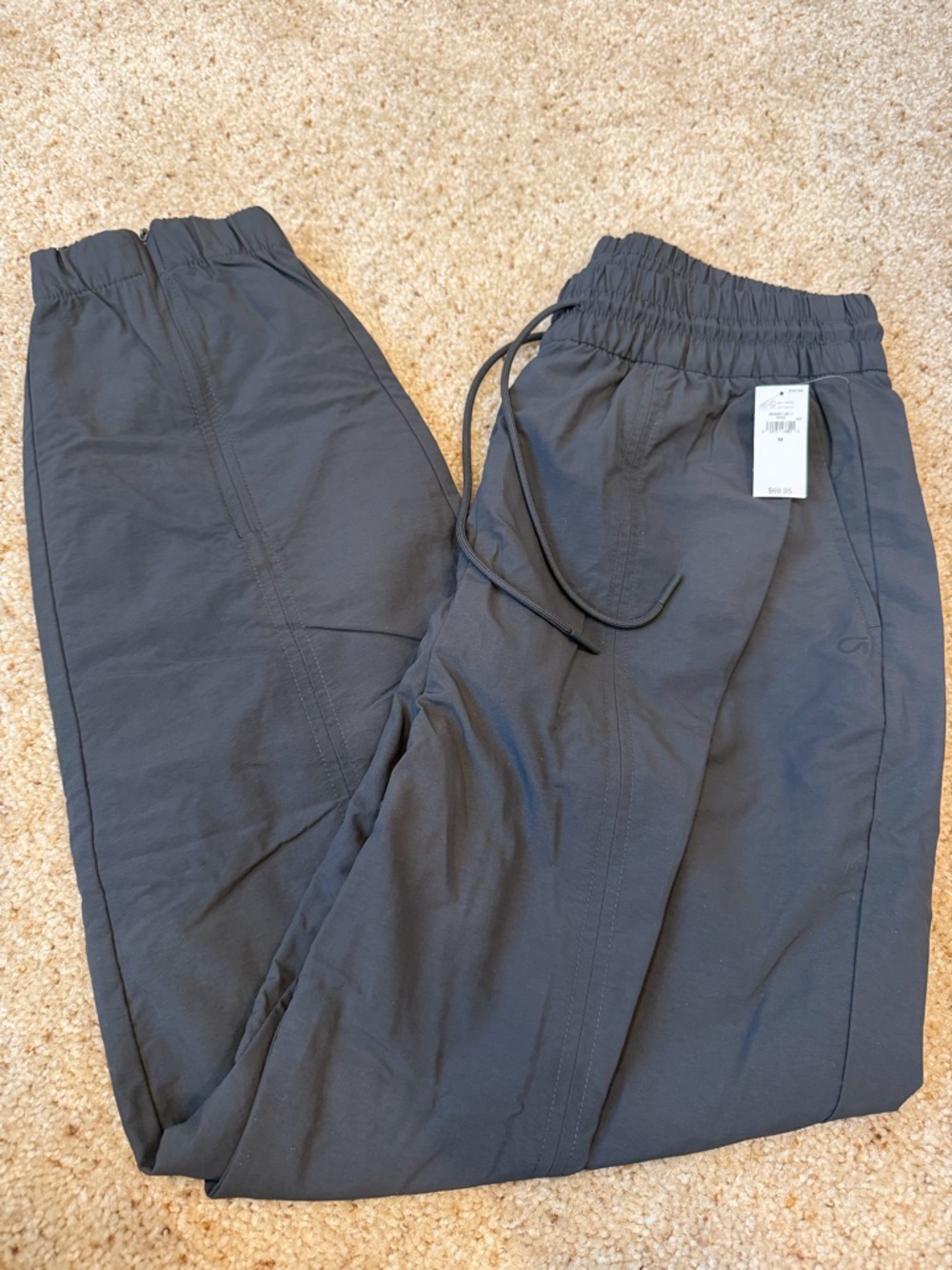 GAP Women's Charcoal Elastic Waist Drawstring Joggers NWT